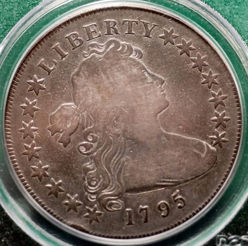 Certified 1795 Draped Bust Dollar Small Eagle Off Center Bust Pcgs
